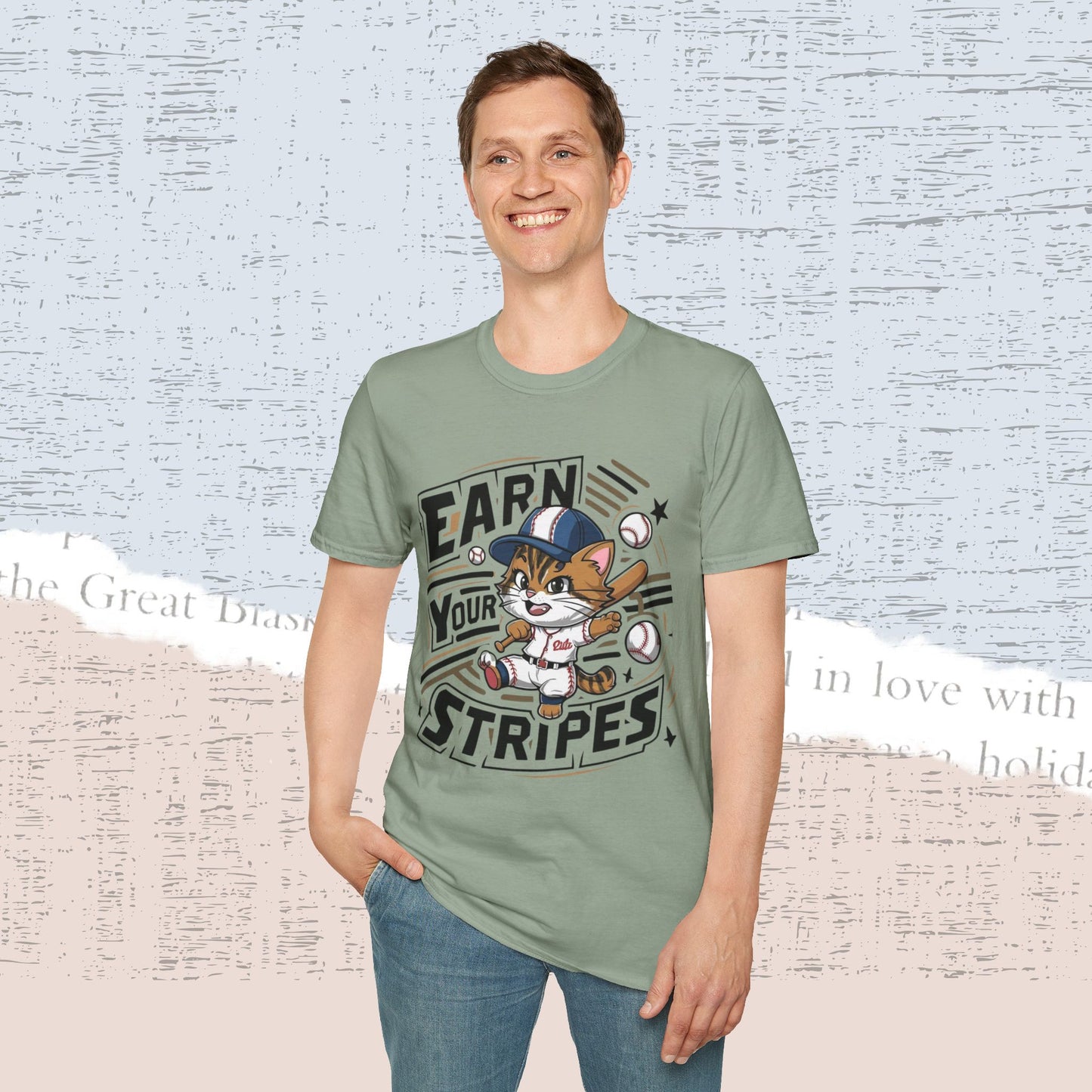 Earn Your Stripe Cotton Men Tee