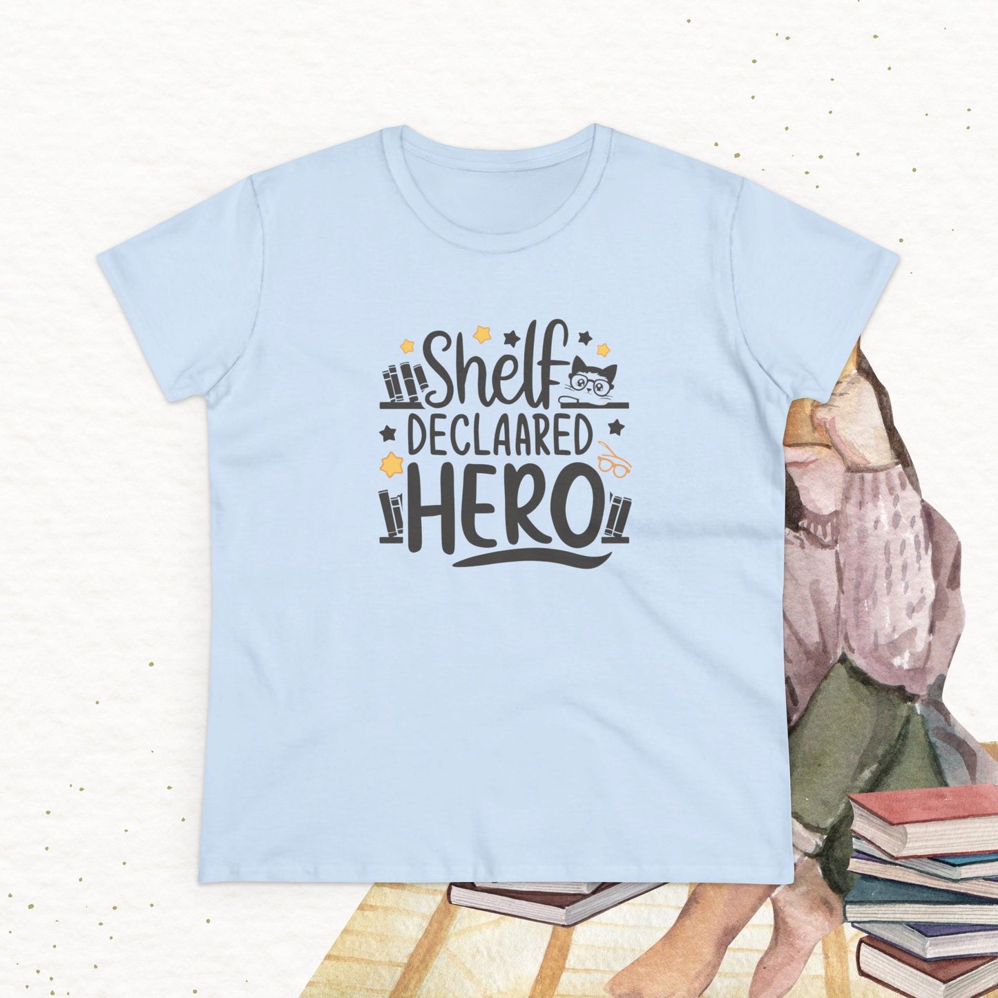 Self Declared Hero Book Lovers Women T-Shirt