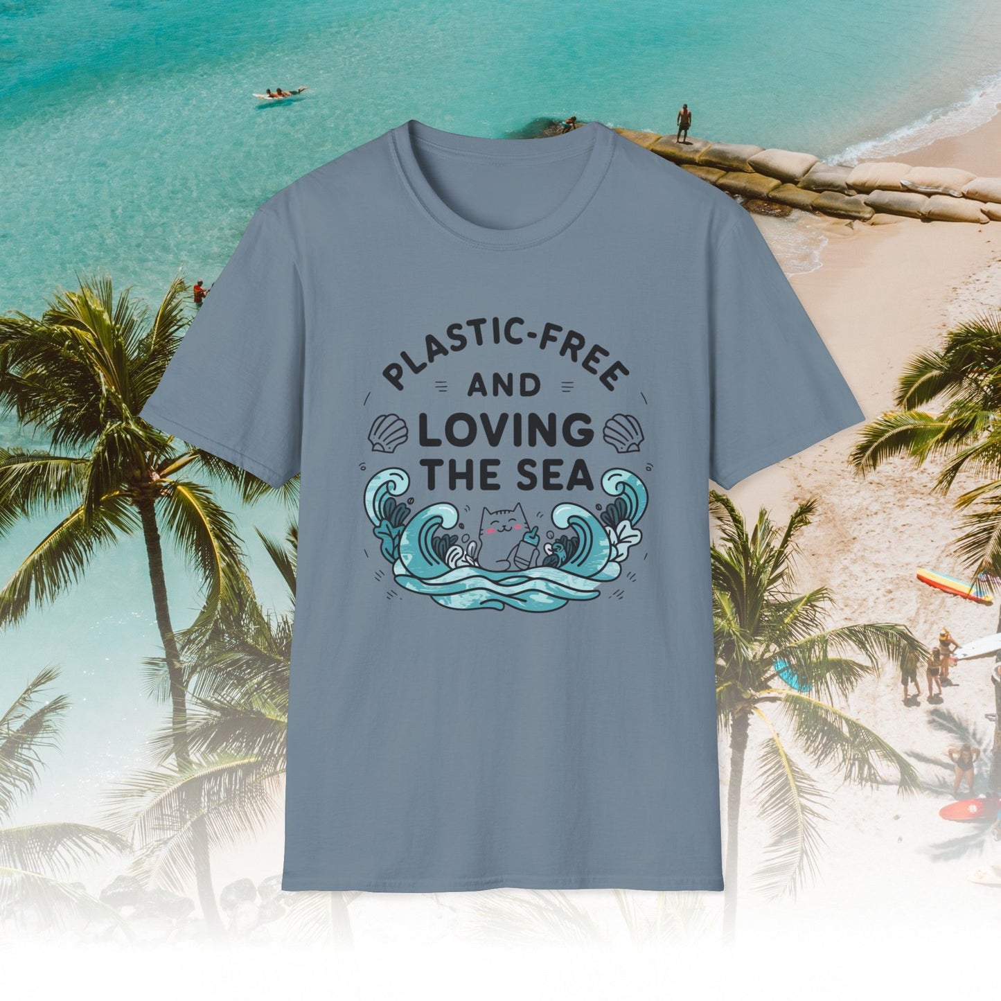 Plastic Free Ocean Cotton T-Shirt