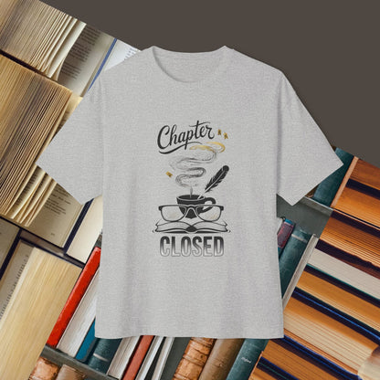 Chapter Closed Unisex BookLover Oversized Boxy Tshirt