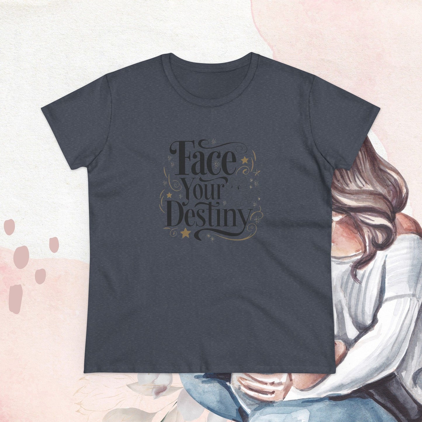 Face Your Destiny Women Cotton Tshirt