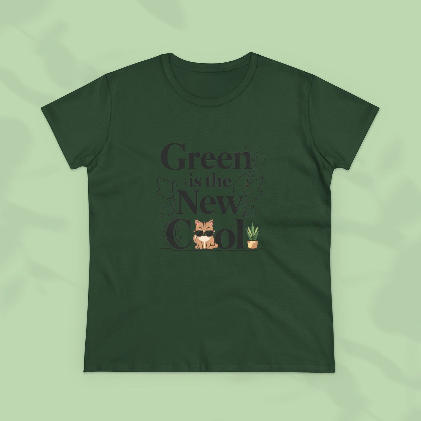 Green Is The New Cool Women Cotton Tshirt