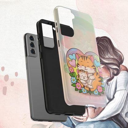 Kitten Cuddle Wireless Charging Support Tough Case