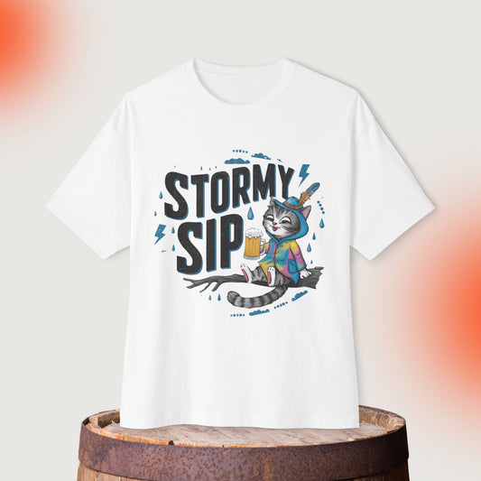 Story Sip Unisex Beerlover Oversized Boxy Tshirt