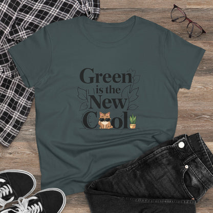 Green Is The New Cool Women Cotton Tshirt