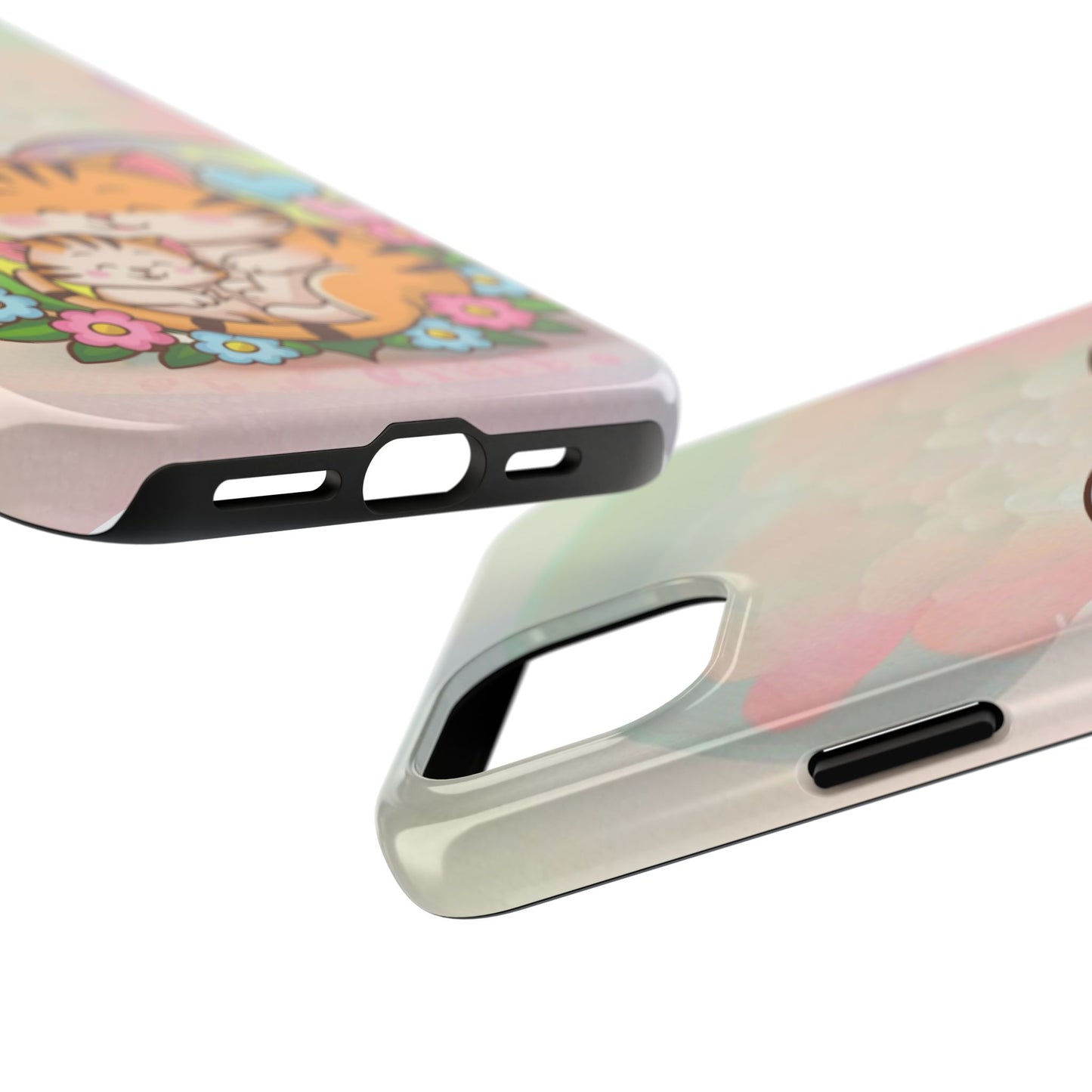 Kitten Cuddle Wireless Charging Support Tough Case