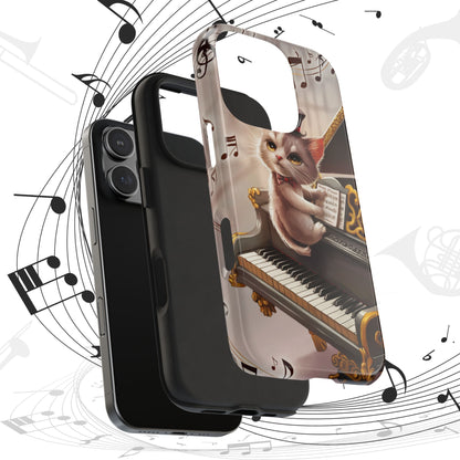 Meowsic Shield Wireless Charging Support Tough Case