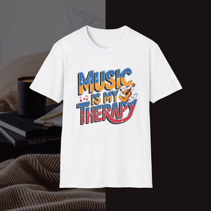 Music Is My Therapy Music Idiom Unisex Softstyle T-Shirt