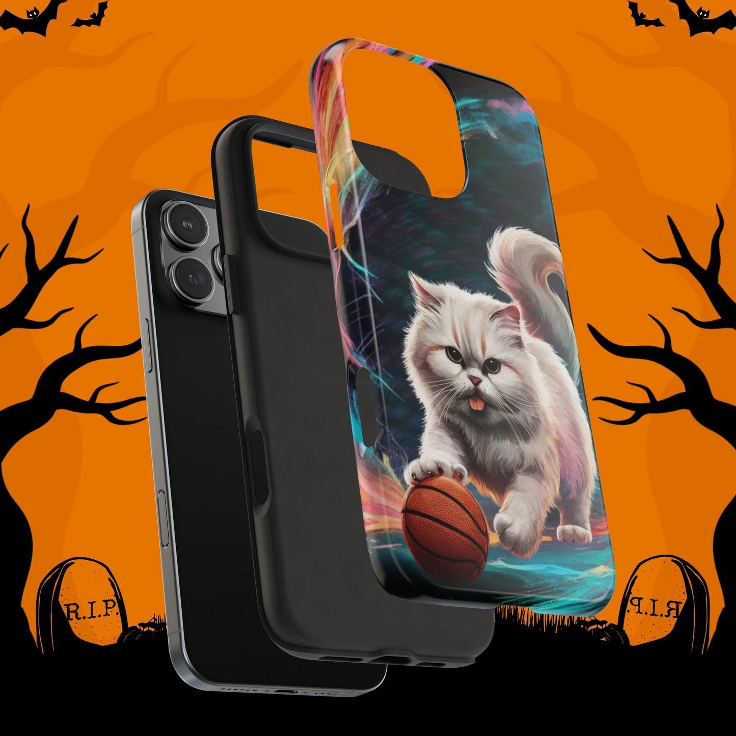 Meowble Dribble Wireless Charging Support Tough Case.