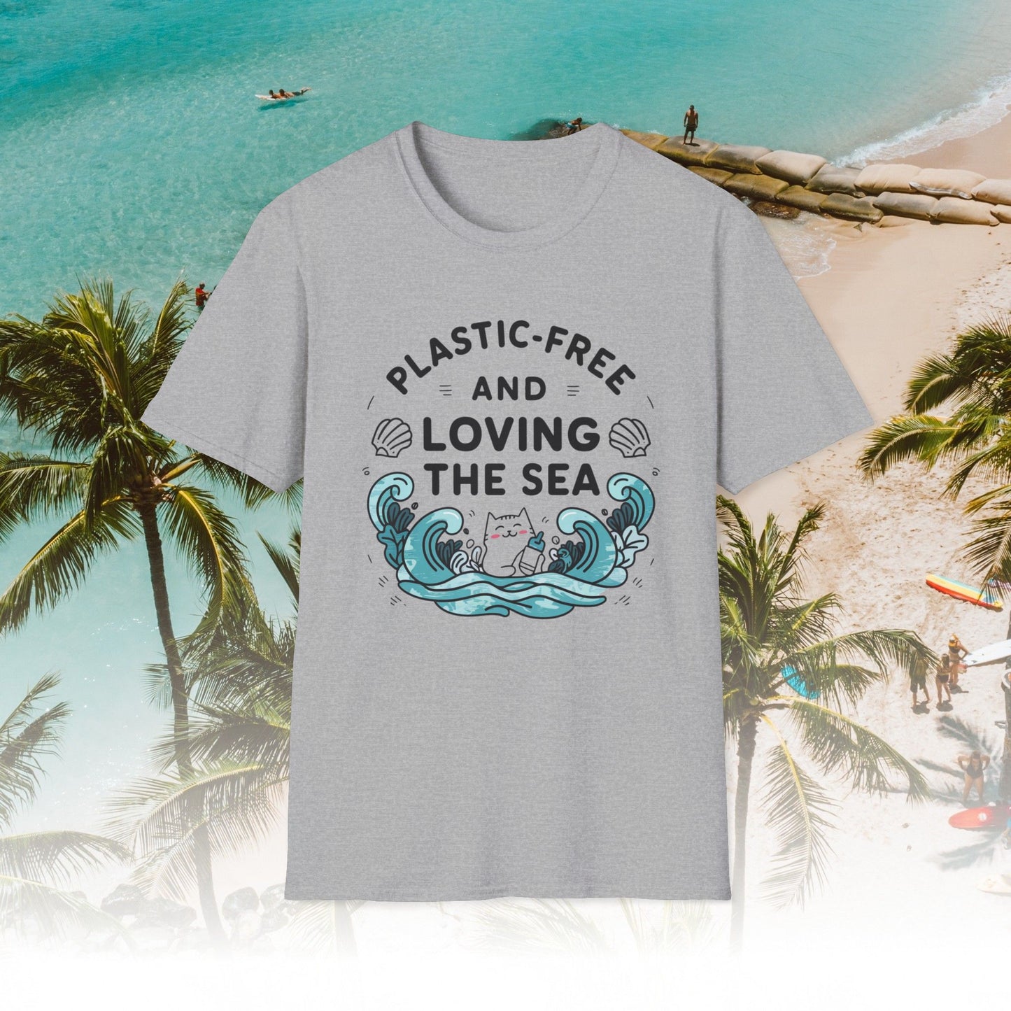 Plastic Free Ocean Cotton T-Shirt