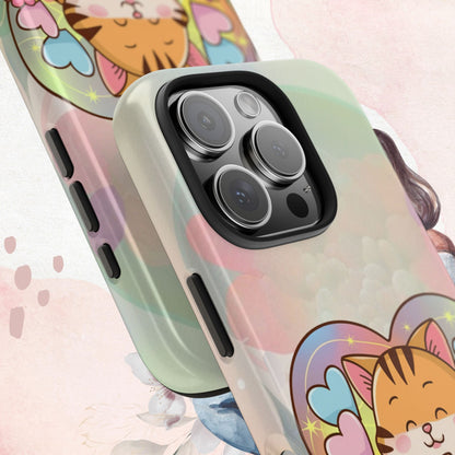 Kitten Cuddle Wireless Charging Support Tough Case
