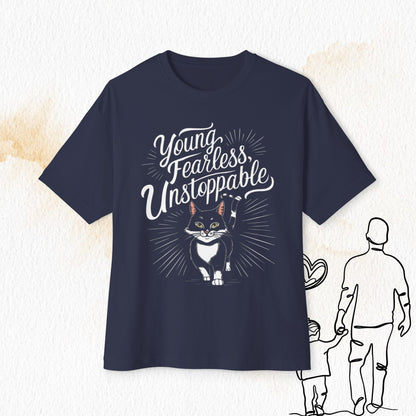 Young Fearless Unstoppable Unisex Beerlover Oversized Boxy Tshirts
