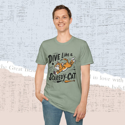 Dive Like Scaredy Cat Cotton Men Tee