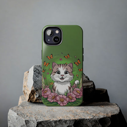 Green Mewsic Wireless Charging Support Tough Case