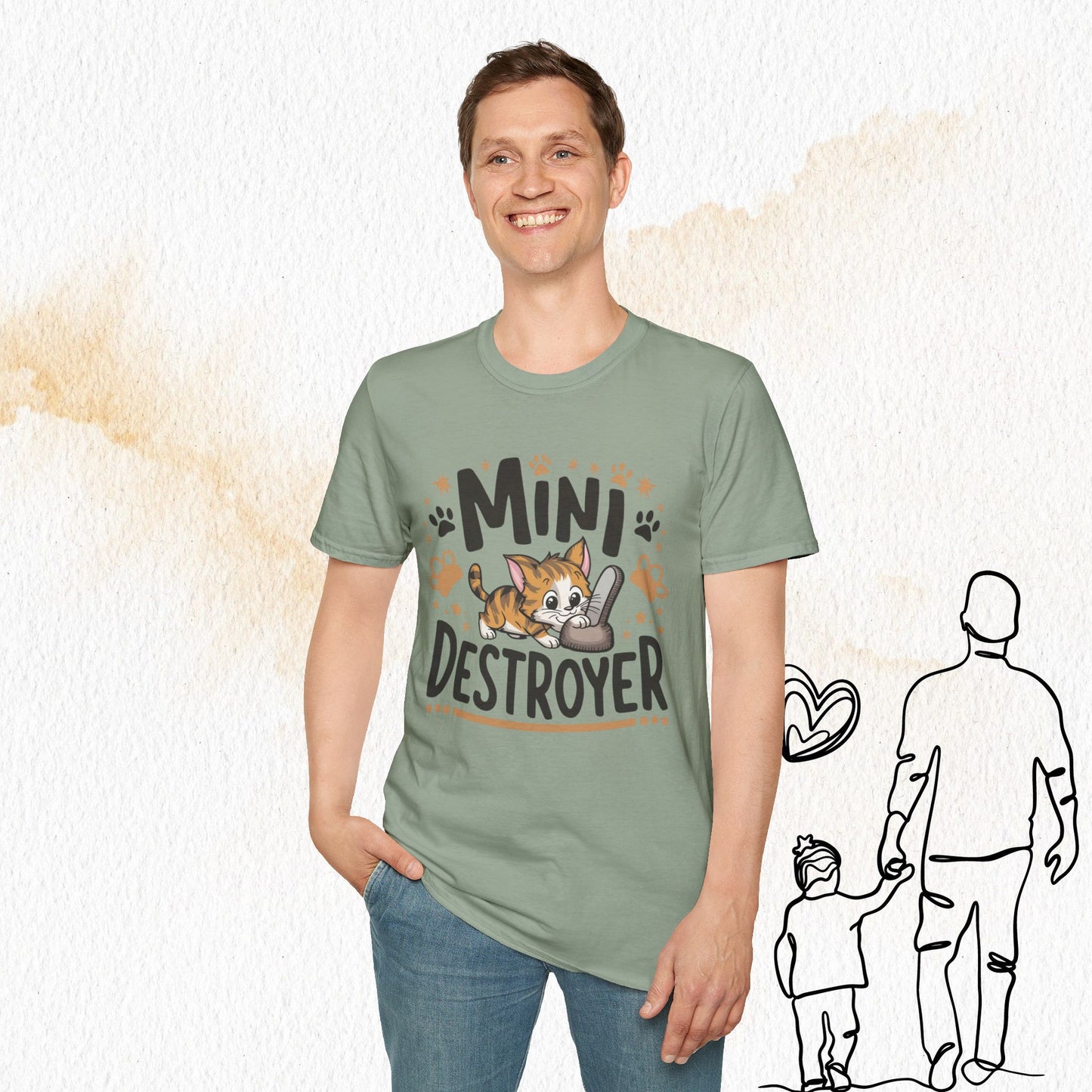 Mini Destroyer Cotton Men T-Shirt