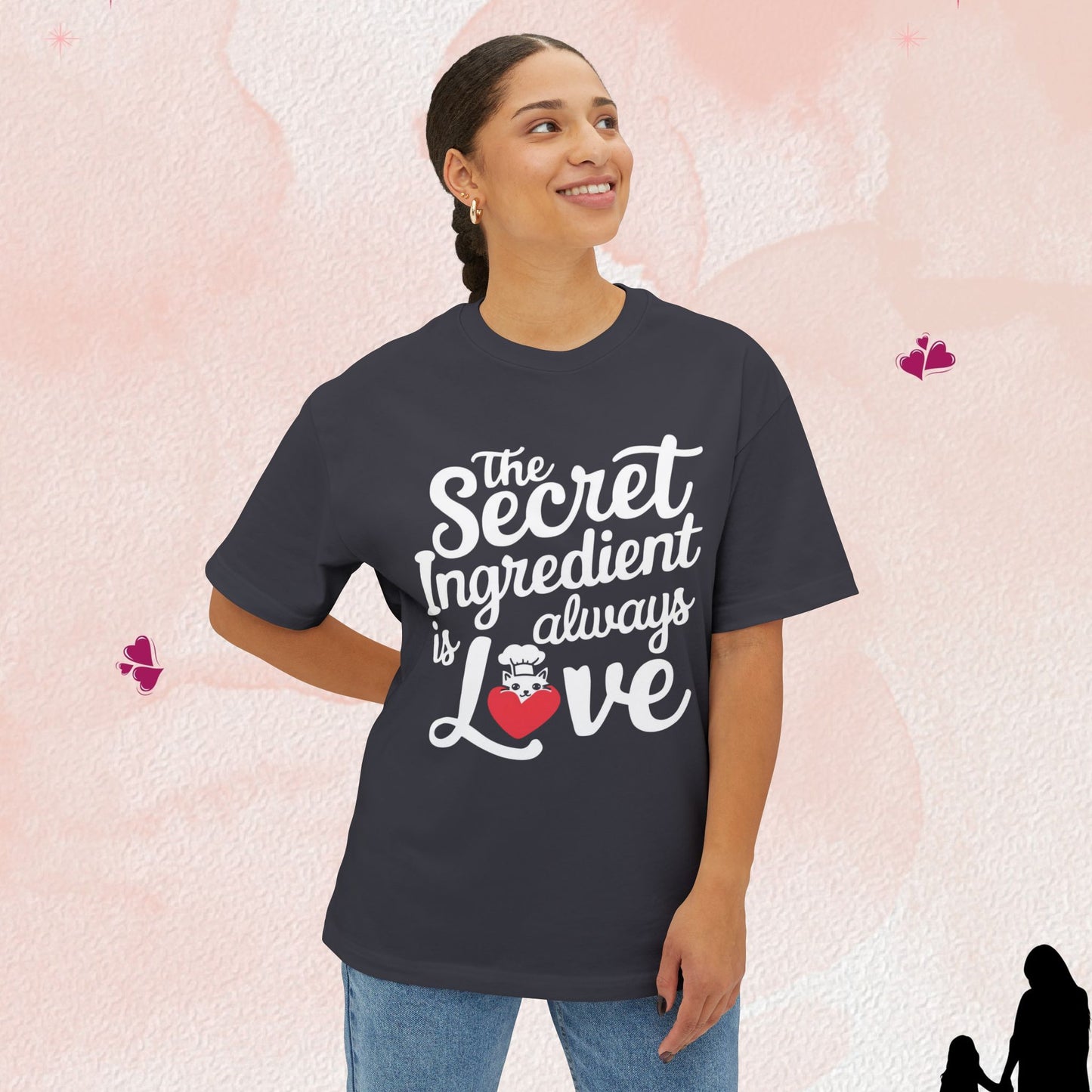 Secret Ingredient Is Love Unisex Oversized Boxy Tshirts