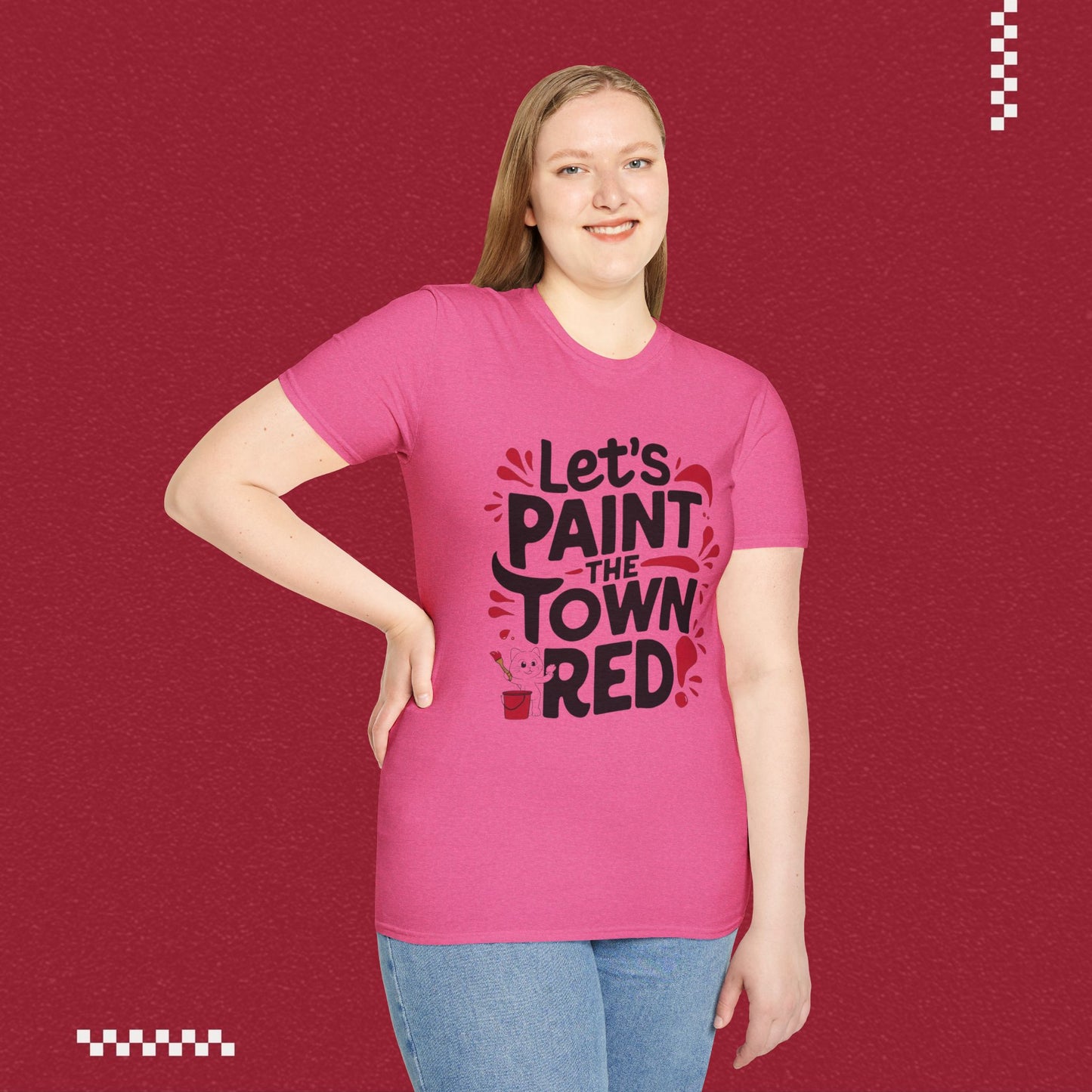 Let Paint Town Red Idiom Cotton T-Shirt