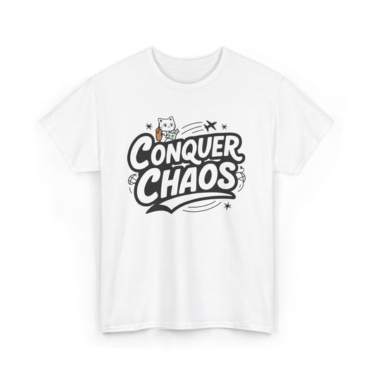 Conquer Choas Travel Vacations Cotton T-Shirt