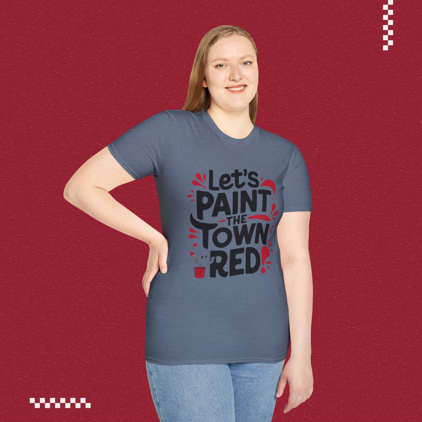 Let Paint Town Red Idiom Cotton T-Shirt