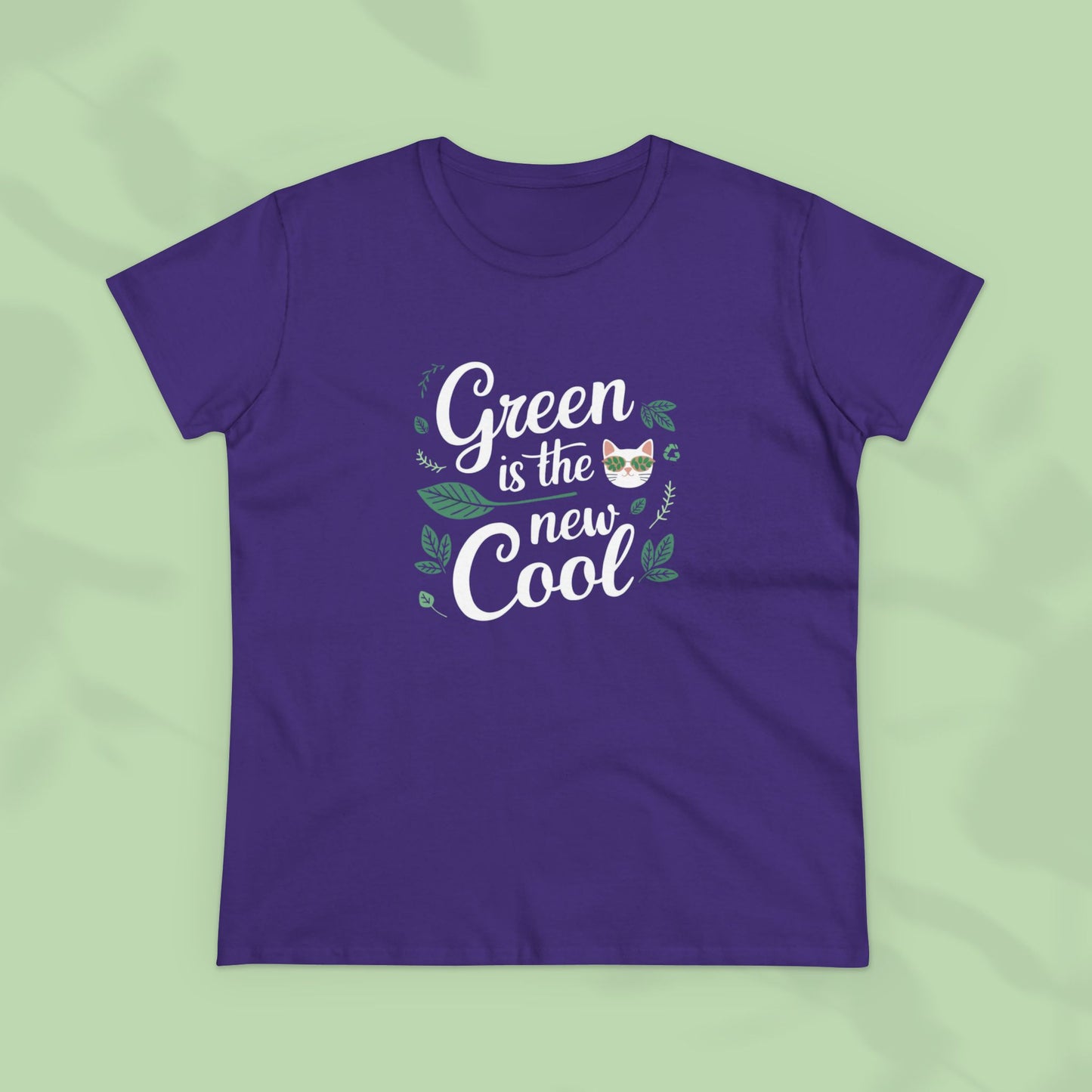 Green Is The New Cool Cotton Women Tshirt