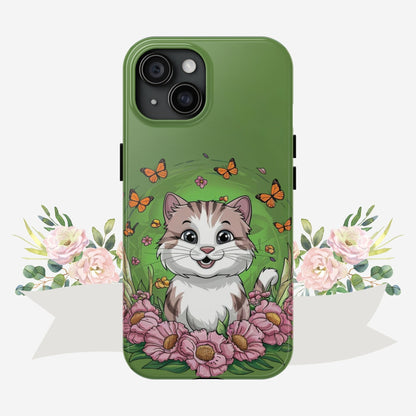 Green Mewsic Wireless Charging Support Tough Case