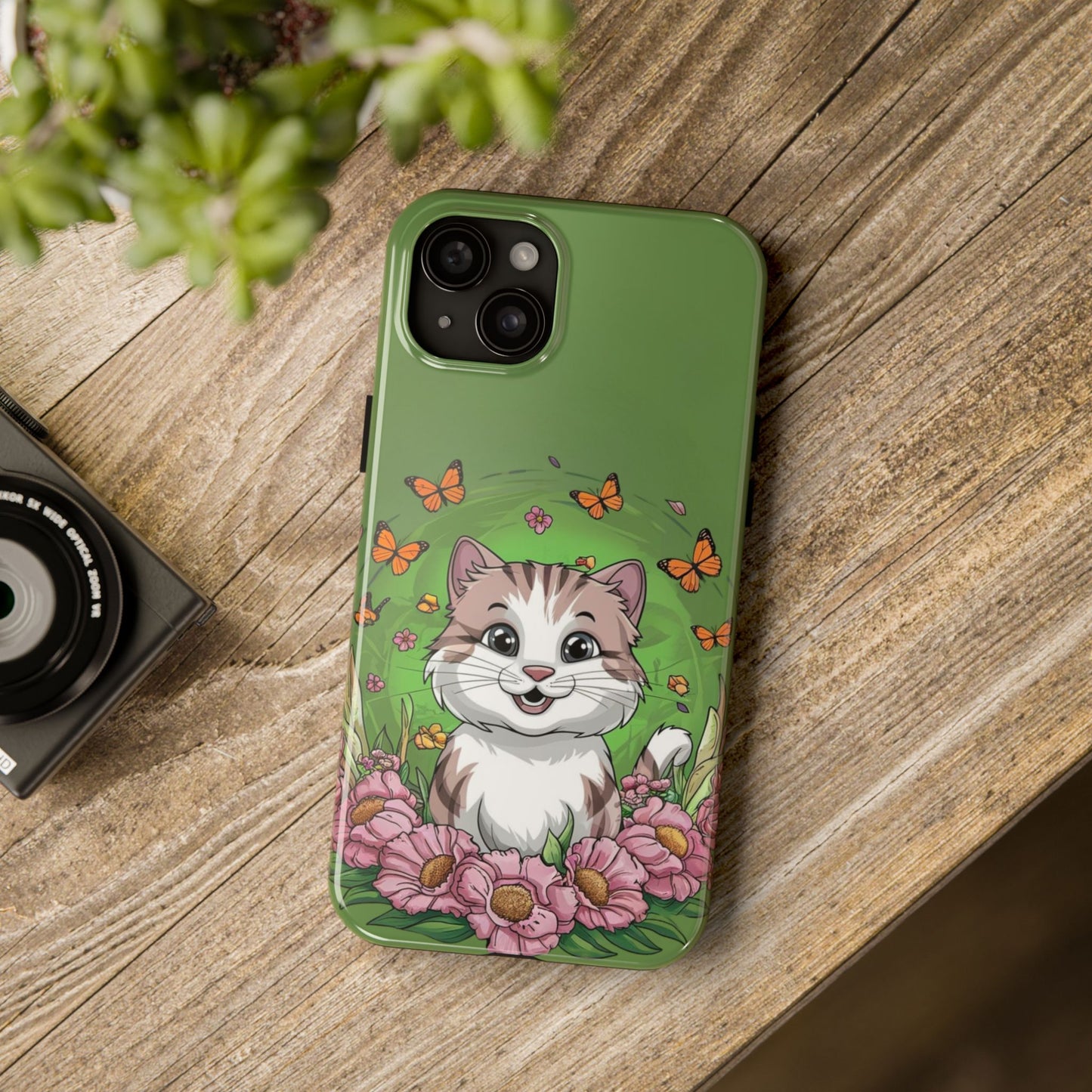 Green Mewsic Wireless Charging Support Tough Case