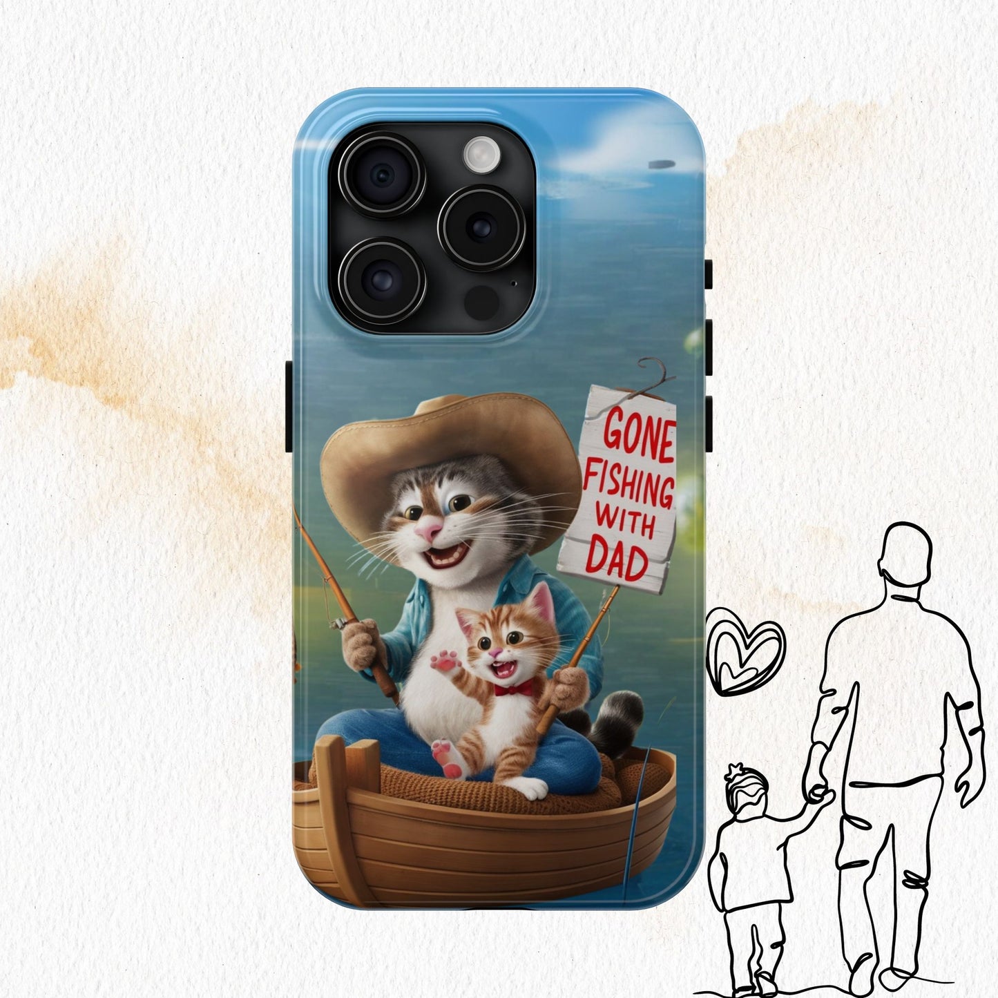 Dadcat Defender Wireless Charging Support Tough Case