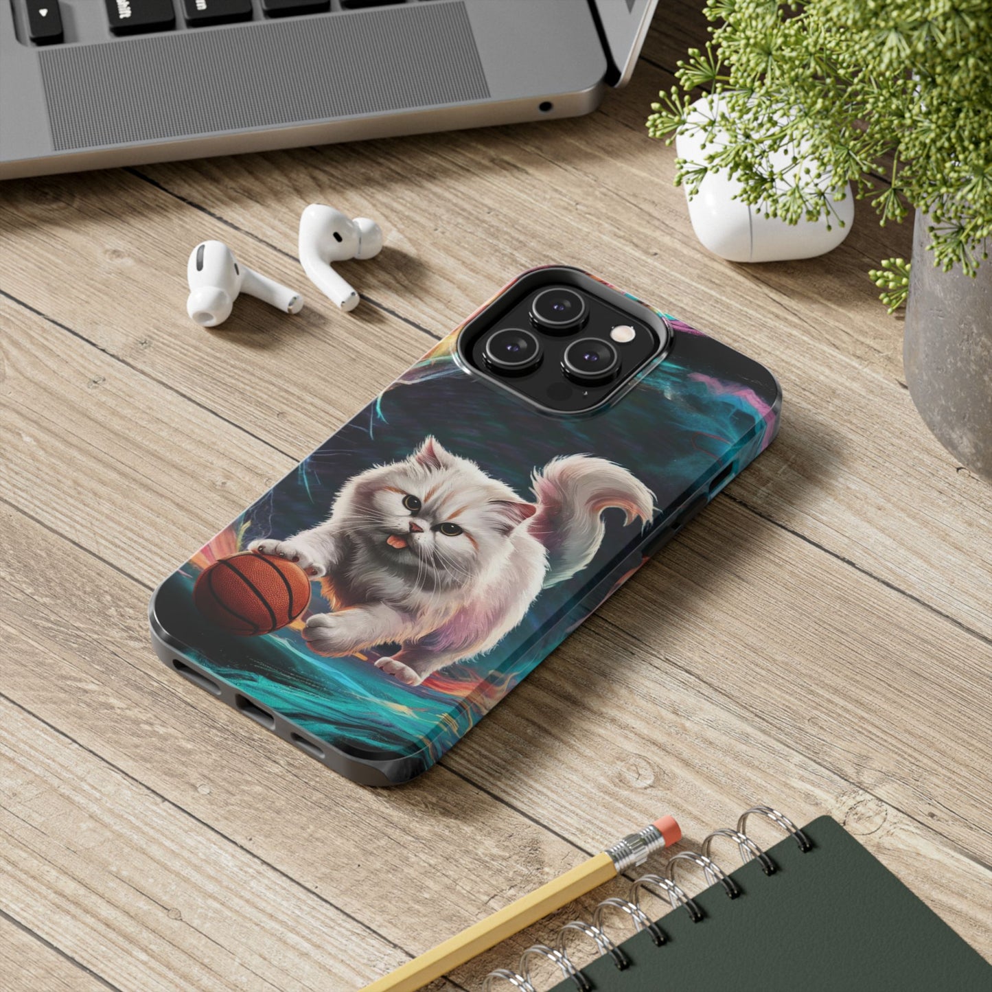 Meowble Dribble Wireless Charging Support Tough Case.