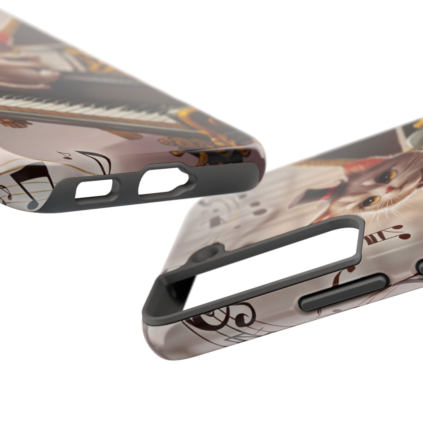 Meowsic Shield Wireless Charging Support Tough Case