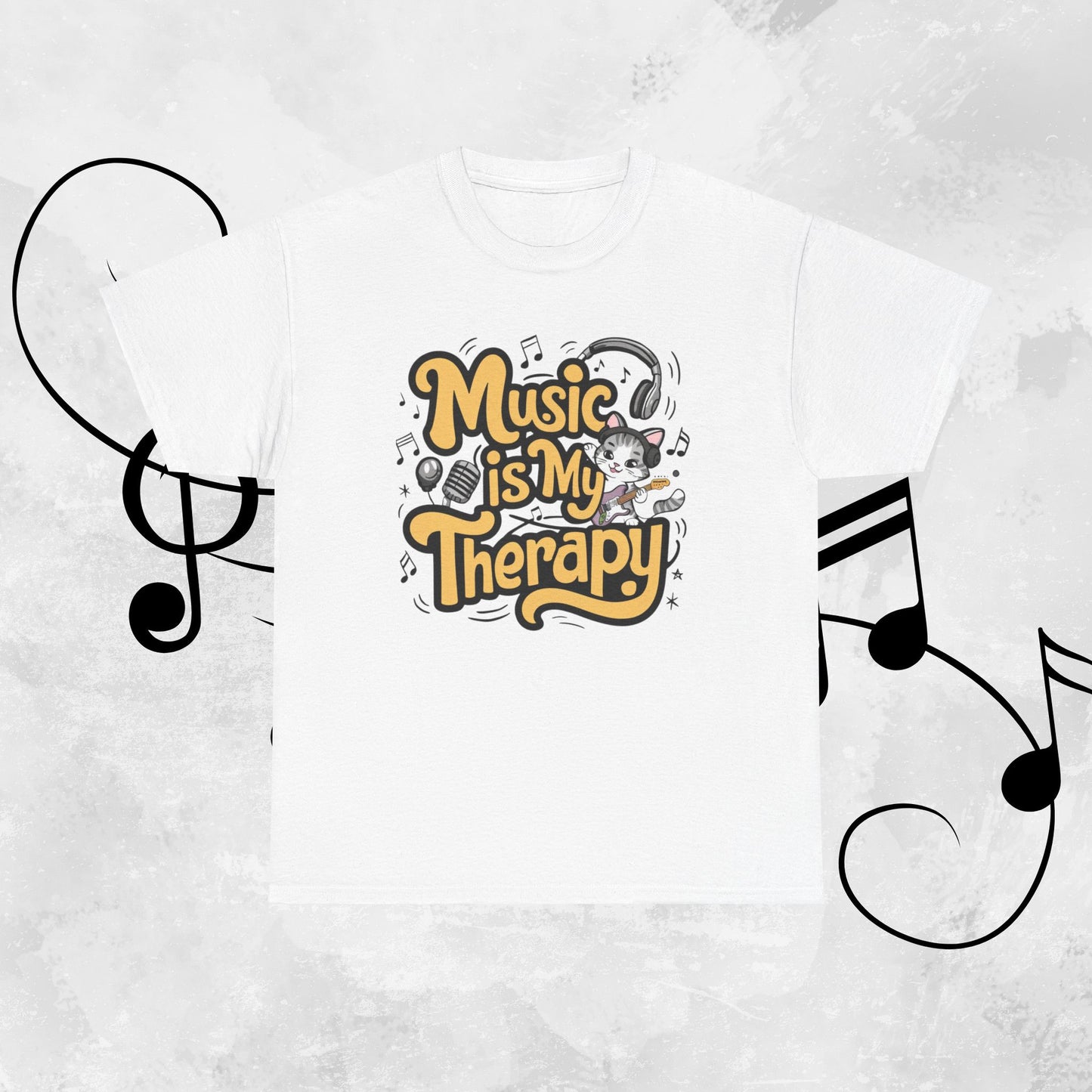 Music Is My Therapy Unisex Cotton Tshirt