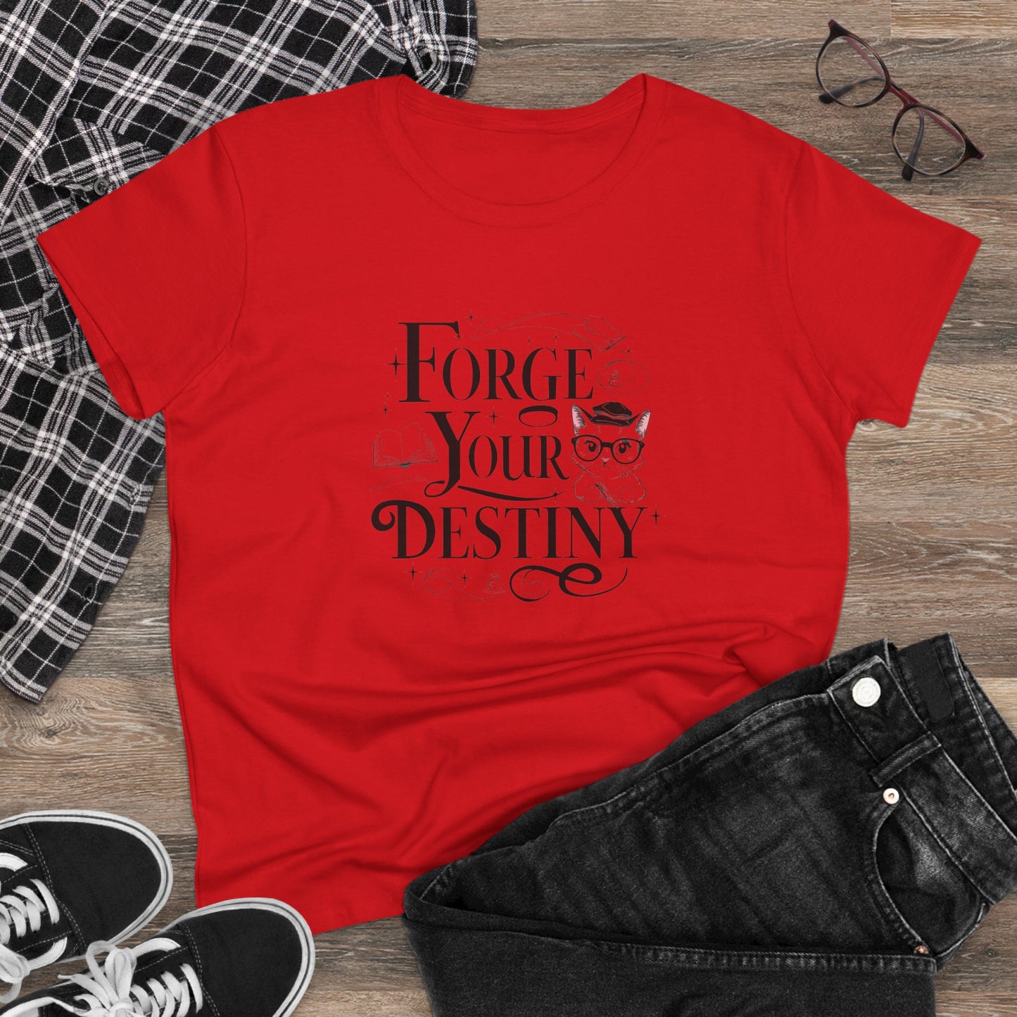Forge Your Destiny Book Lovers  Cotton Women T-Shirt