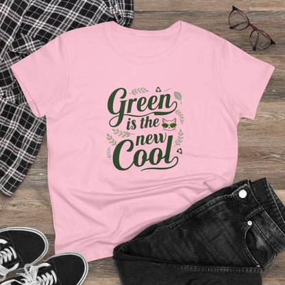 Green Is The New Cool Women Cotton Tees