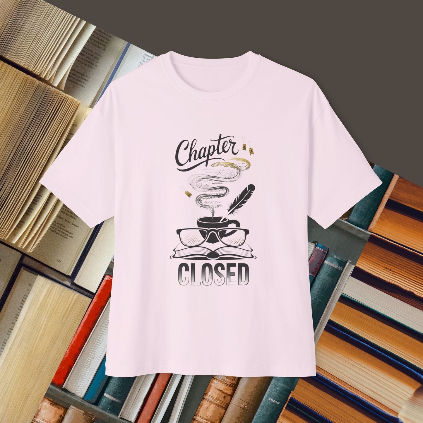 Chapter Closed Unisex BookLover Oversized Boxy Tshirt