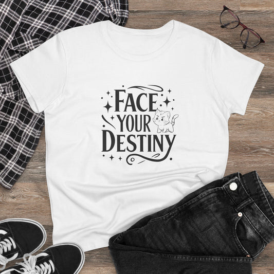 Face Your Destiny Cotton Womens Tshirt