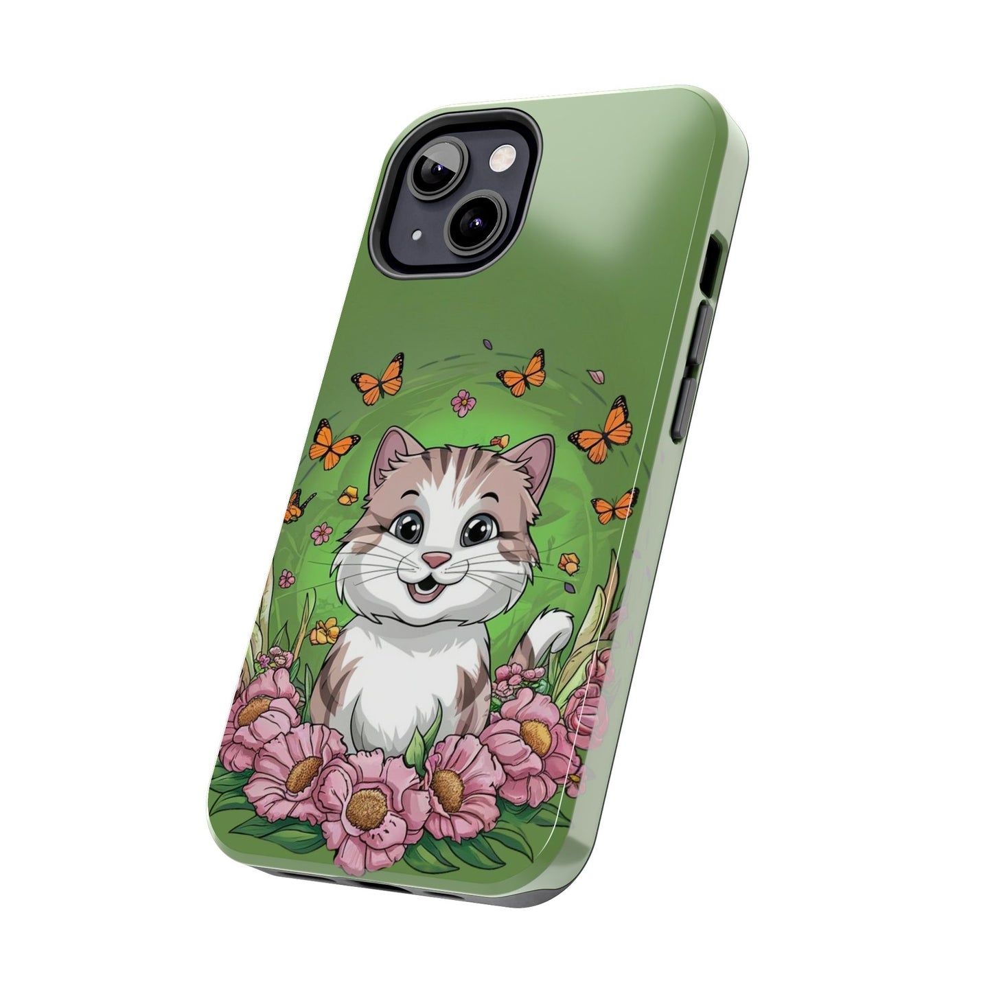 Green Mewsic Wireless Charging Support Tough Case