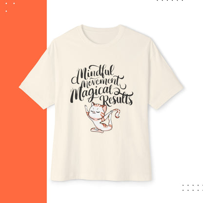 Mindful Movement Magical Result Unisex Yoga Oversized Boxy Tshirts