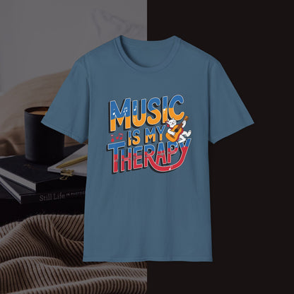 Music Is My Therapy Music Idiom Unisex Softstyle T-Shirt