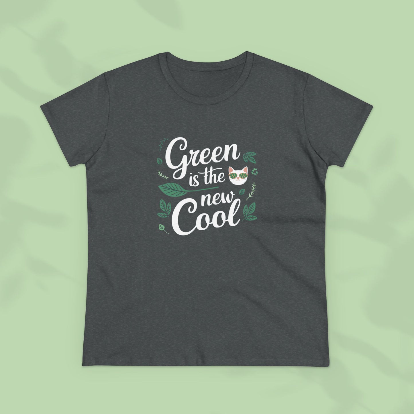 Green Is The New Cool Cotton Women Tshirt
