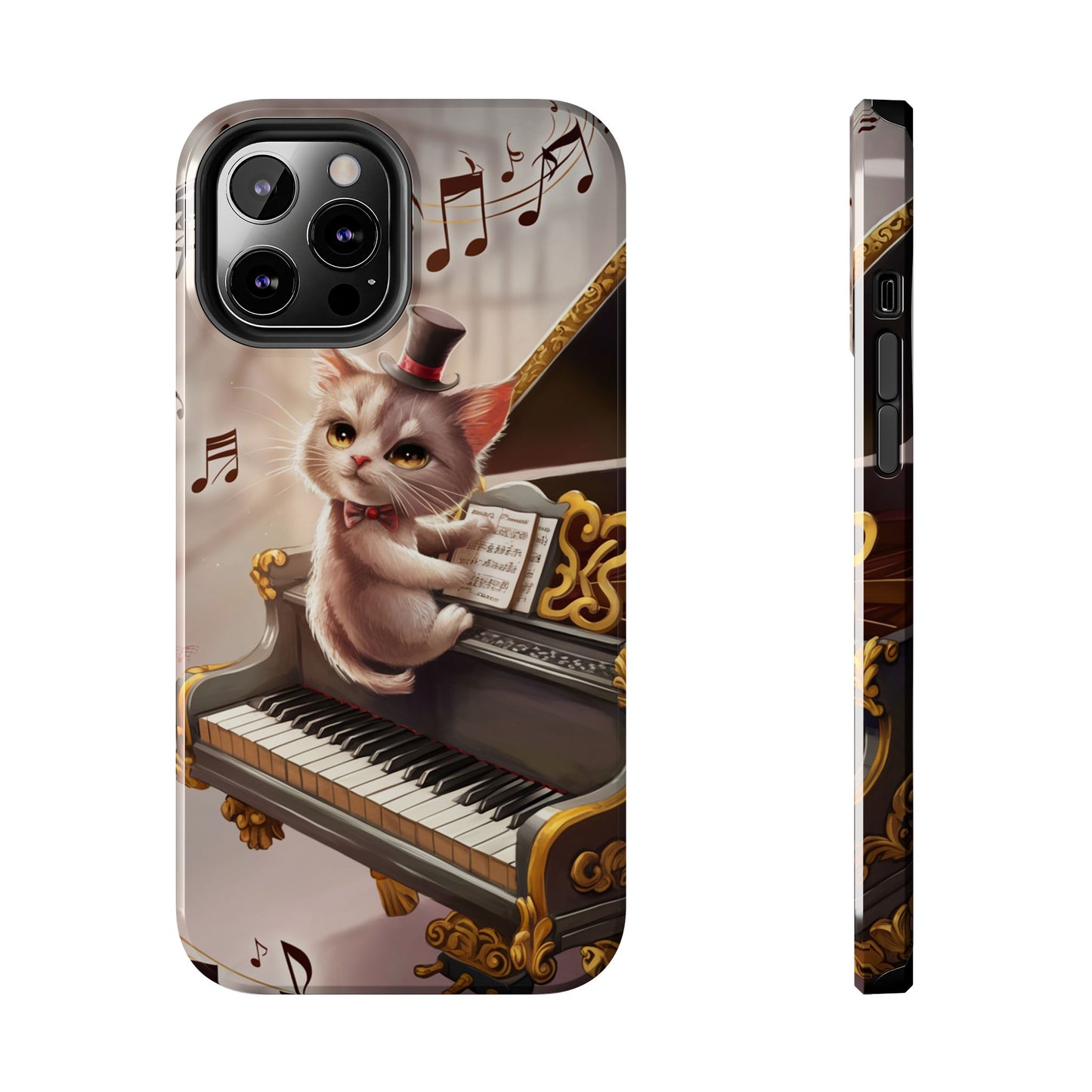 Meowsic Shield Wireless Charging Support Tough Case