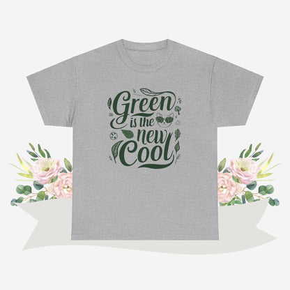 Green Is The New Cool Cotton Crew Neck Tshirt