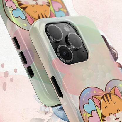Kitten Cuddle Wireless Charging Support Tough Case
