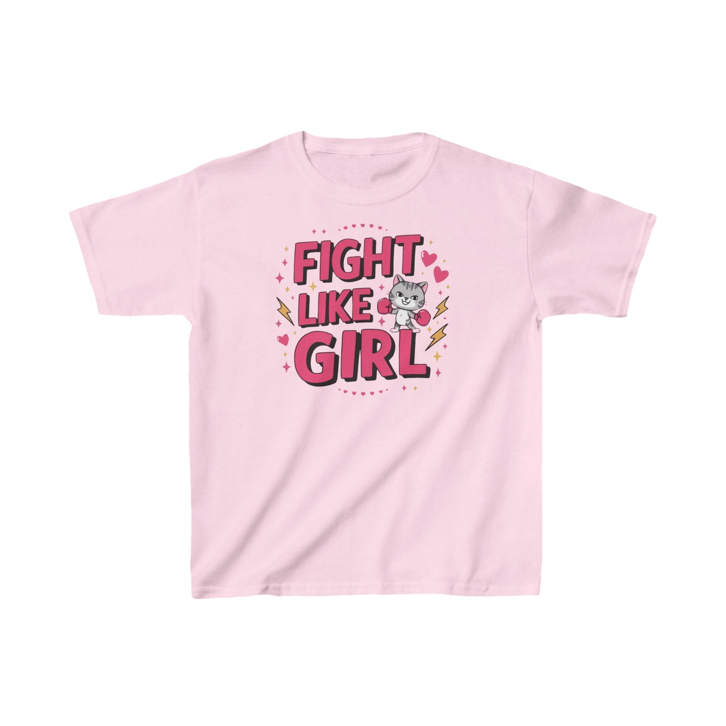 Fight Like Girl Kids Cotton T-Shirt