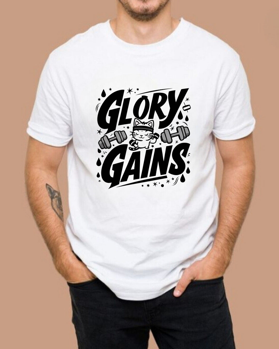 Glory Gain Gym Cotton T-Shirt