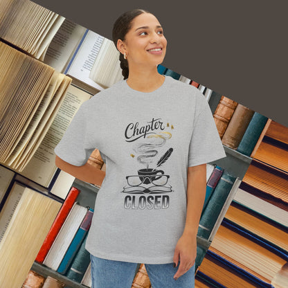 Chapter Closed Unisex BookLover Oversized Boxy Tshirt