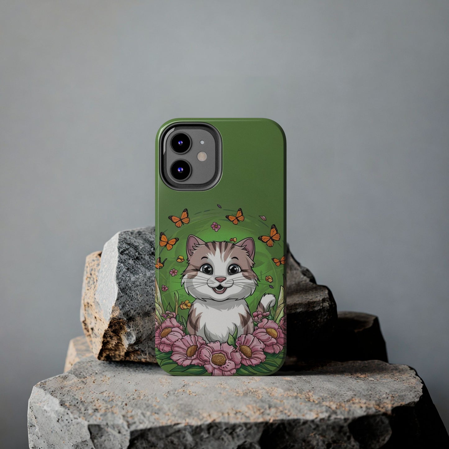 Green Mewsic Wireless Charging Support Tough Case