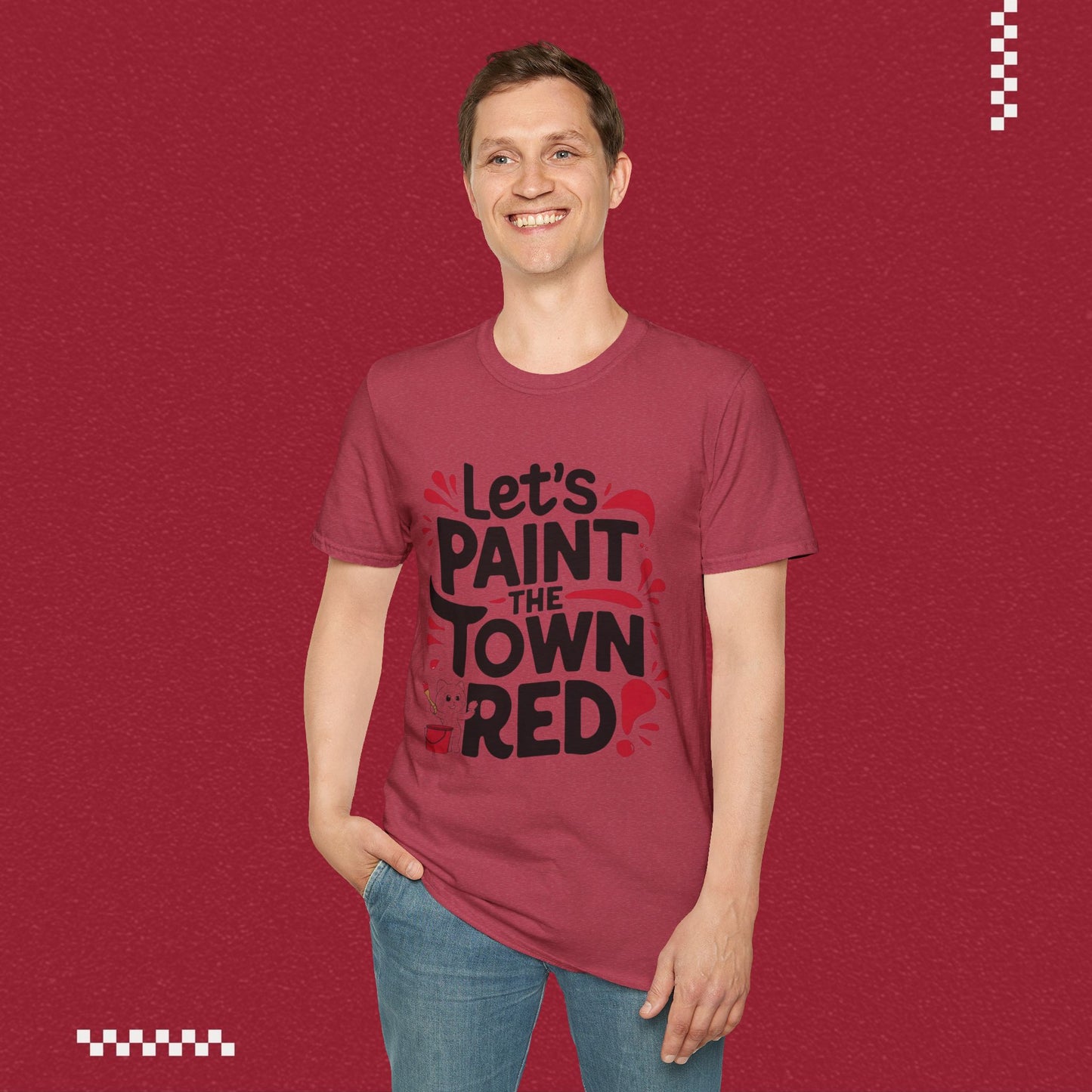 Let Paint Town Red Idiom Cotton T-Shirt