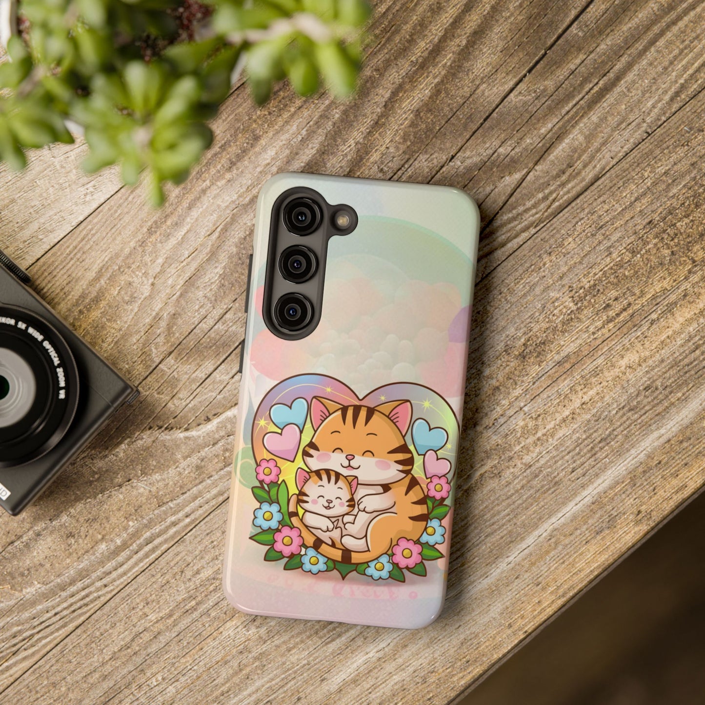 Kitten Cuddle Wireless Charging Support Tough Case