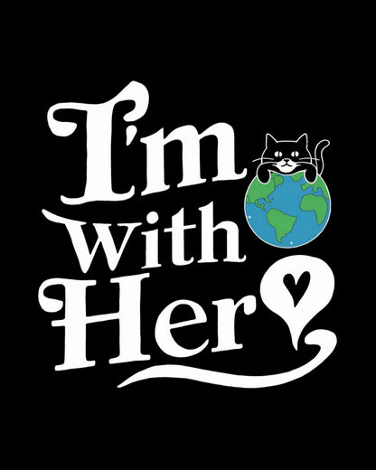 I am With Her Planet Earth Cotton T-Shirt