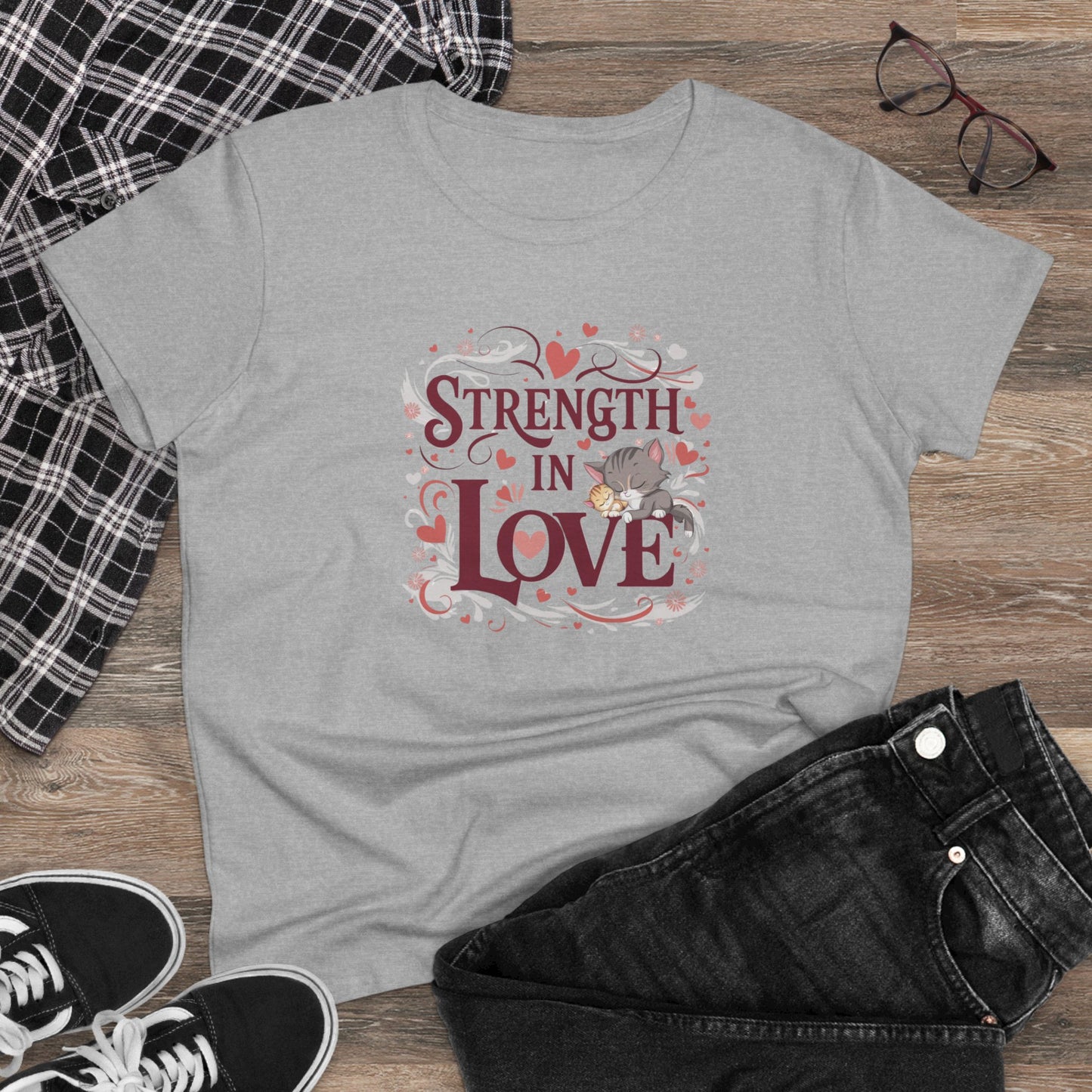 Strength In Love Women Cotton Tshirt