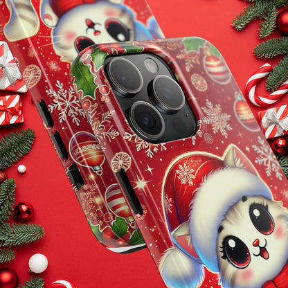 Merry Meows Wireless Charging Support Tough Case